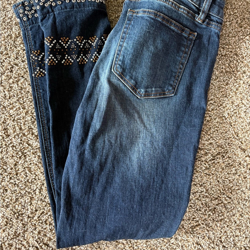 Miss Me Blue Jeans with Embellishments